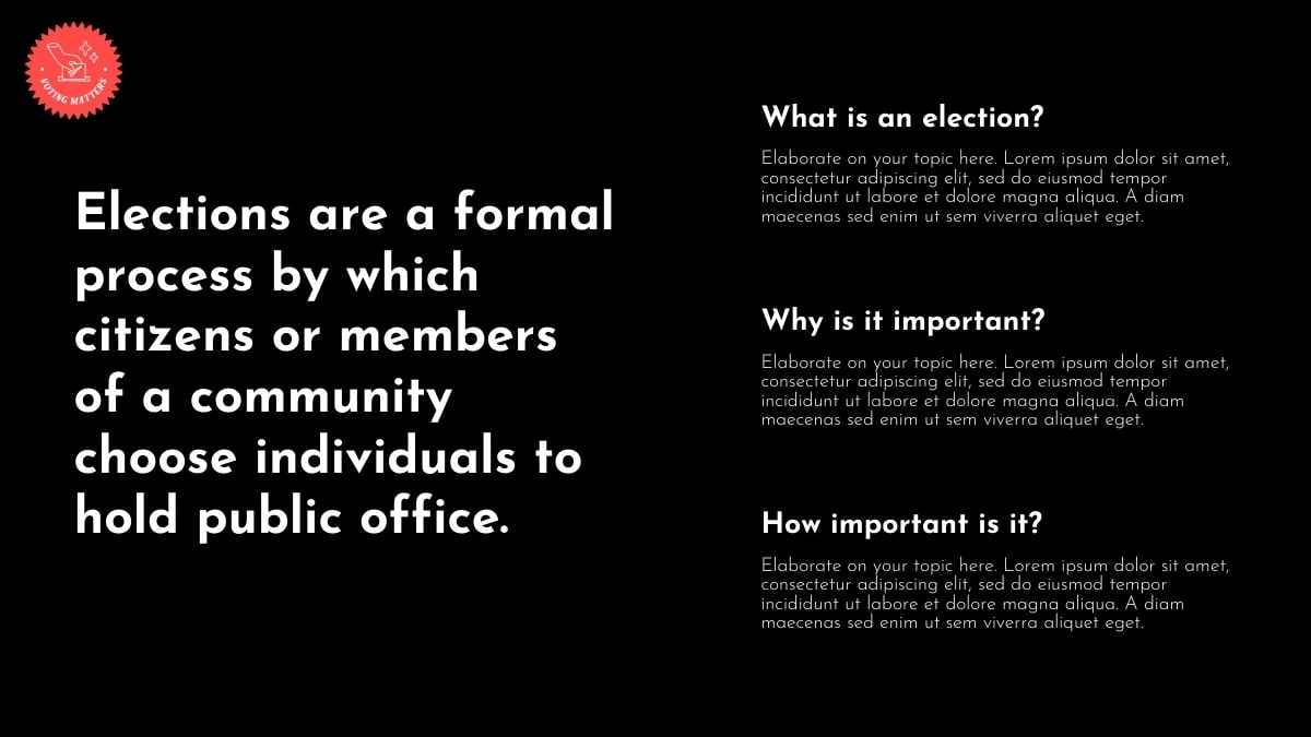 Bold Minimal Election Slides - slide 5