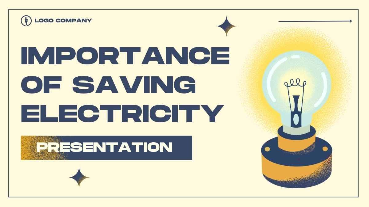 Bold Minimal Importance Of Saving Electricity Slides - diapositiva 1