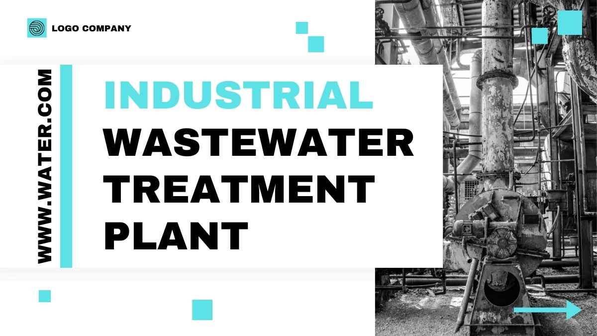 Bold Minimal Industrial Wastewater Treatment Plant Slides - slide 1