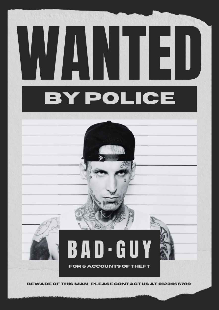 Bold Minimal Police Wanted Poster - slide 1