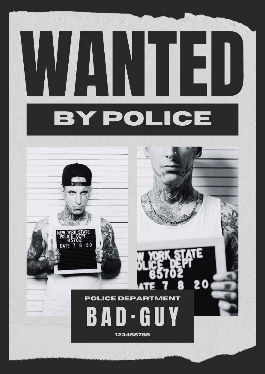 Bold Minimal Police Wanted Poster - slide 2