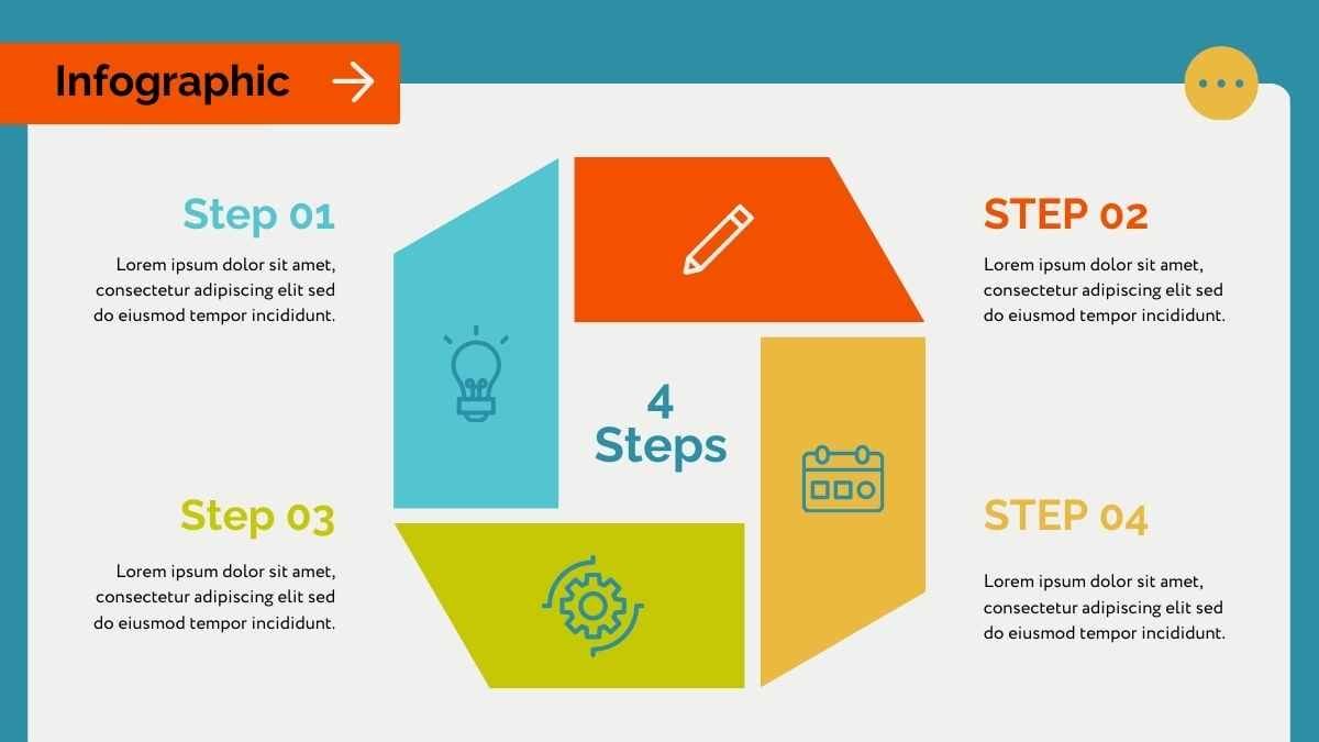 Bold Modern 4 Step Cycle Infographic - slide 6