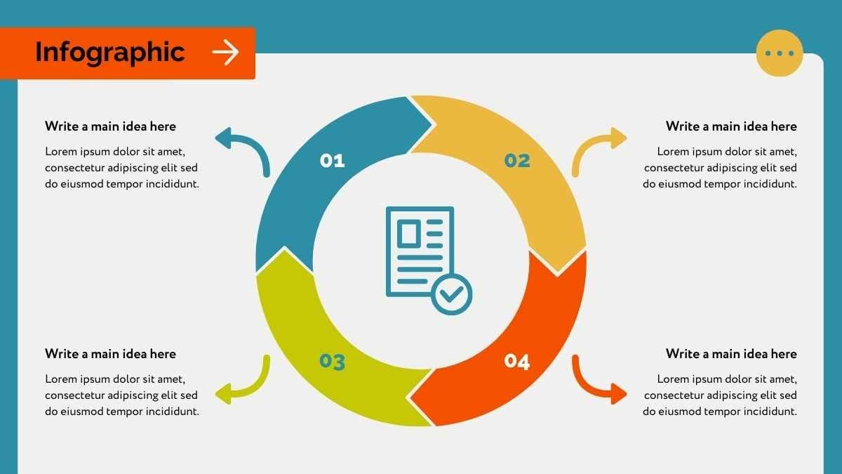 Bold Modern 4 Step Cycle Infographic - slide 1