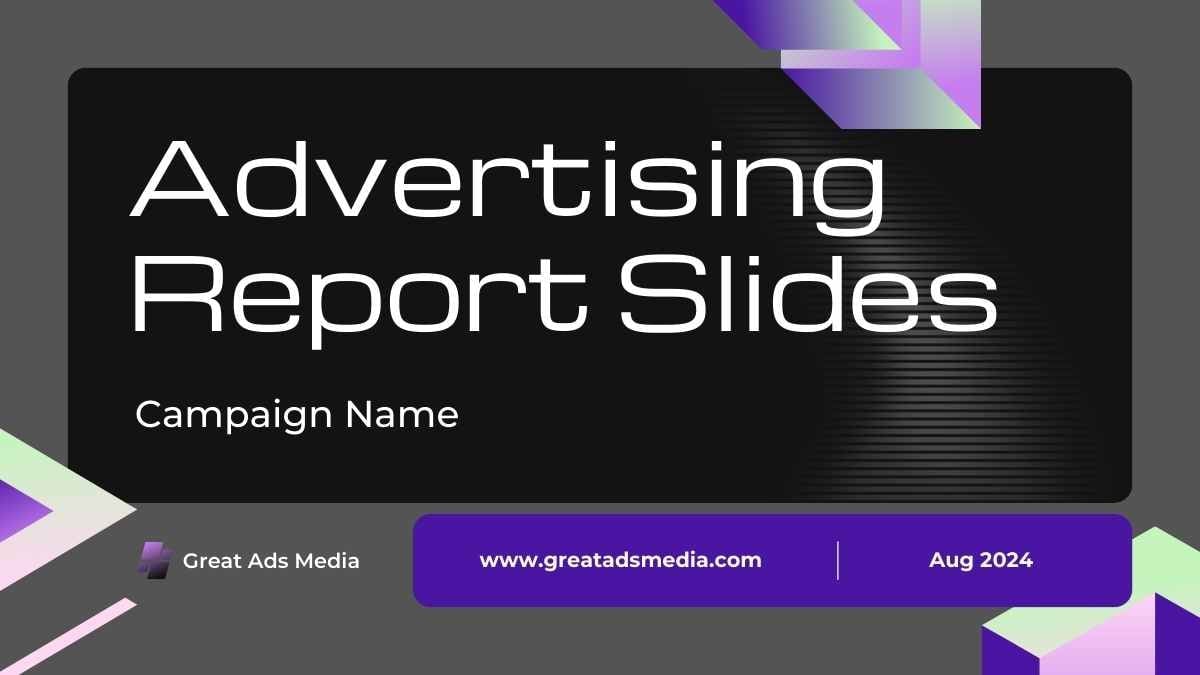 Bold Modern Advertising Report Slides - slide 1