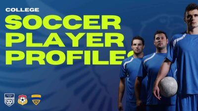 Bold Text College Soccer Players Profile Slides