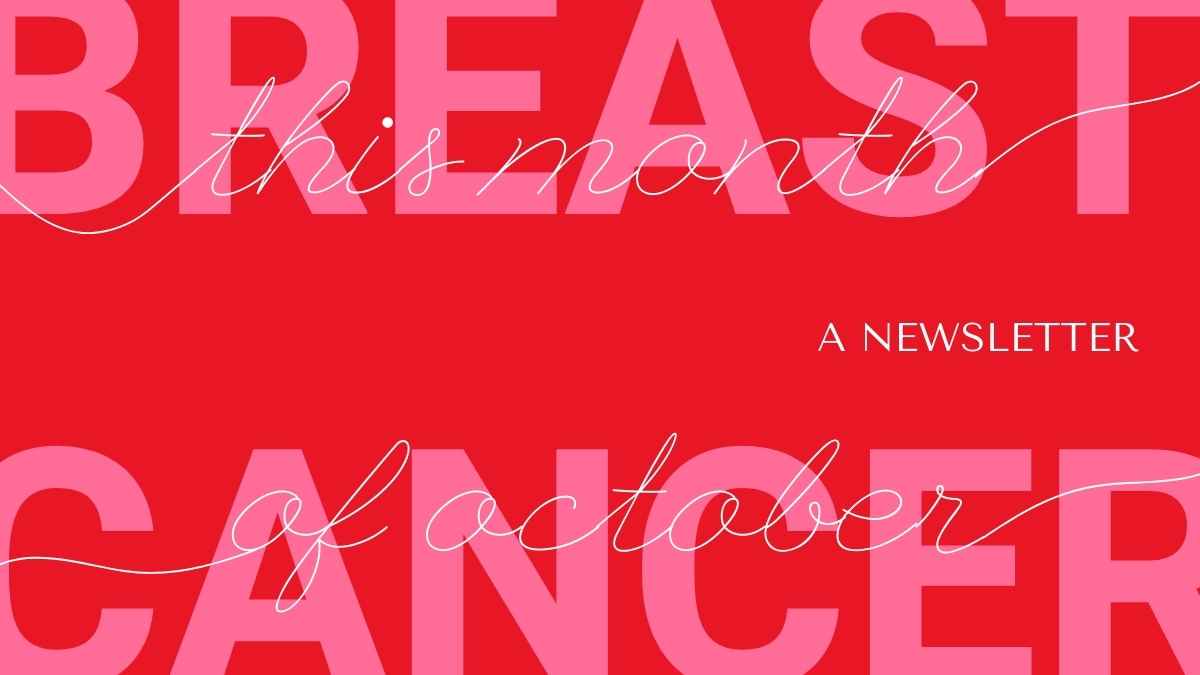 Bold World Breast Cancer Newsletter Slides - slide 1