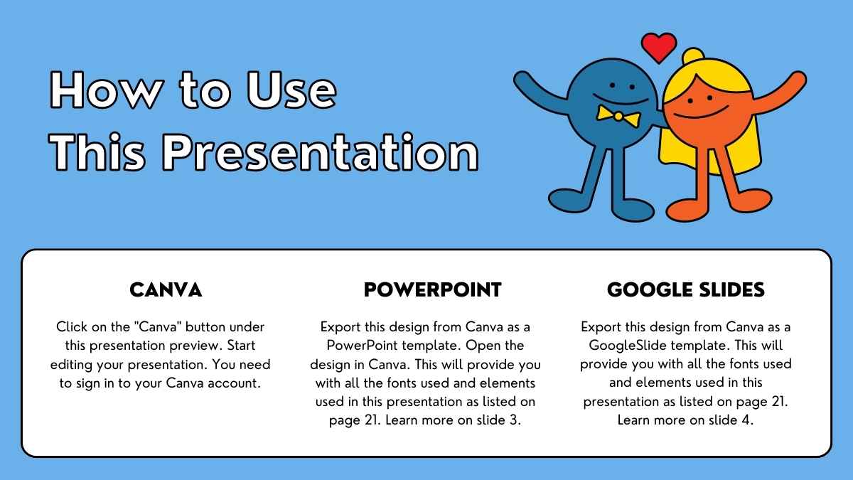 明るくて鮮やかな色合いのかわいいキャラクターたちがいっぱいの語学学校ニュースレタースライド - slide 2