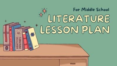 Animated Illustrative Literature Lesson Plan For Middle School Slides