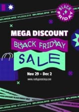 Brutalist Mega Discount Black Friday Sale Poster