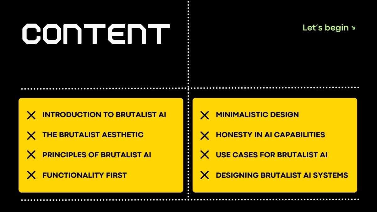 Pitch Deck AI Bergaya Brutalis - slide 3