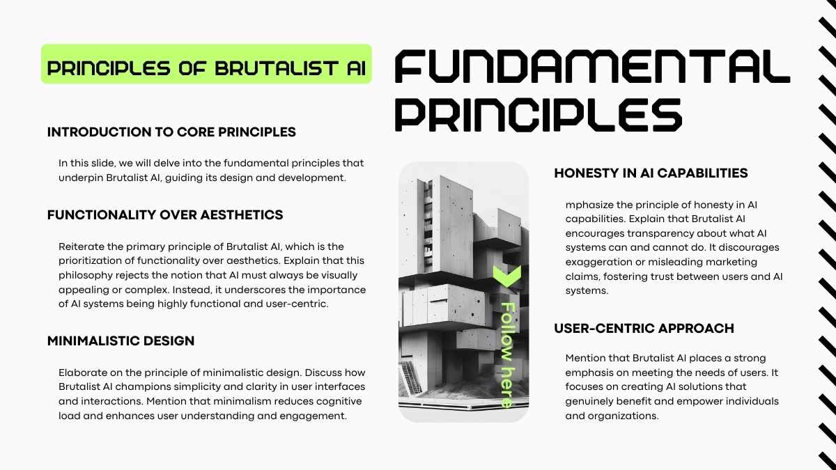 Plantillas de Pitch Deck Estilo Brutalista AI - diapositiva 8