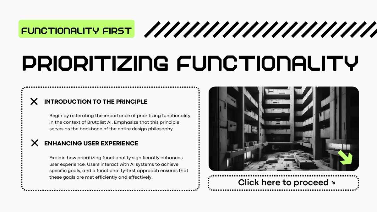 Brutalist Style AI Pitch Deck - slide 9