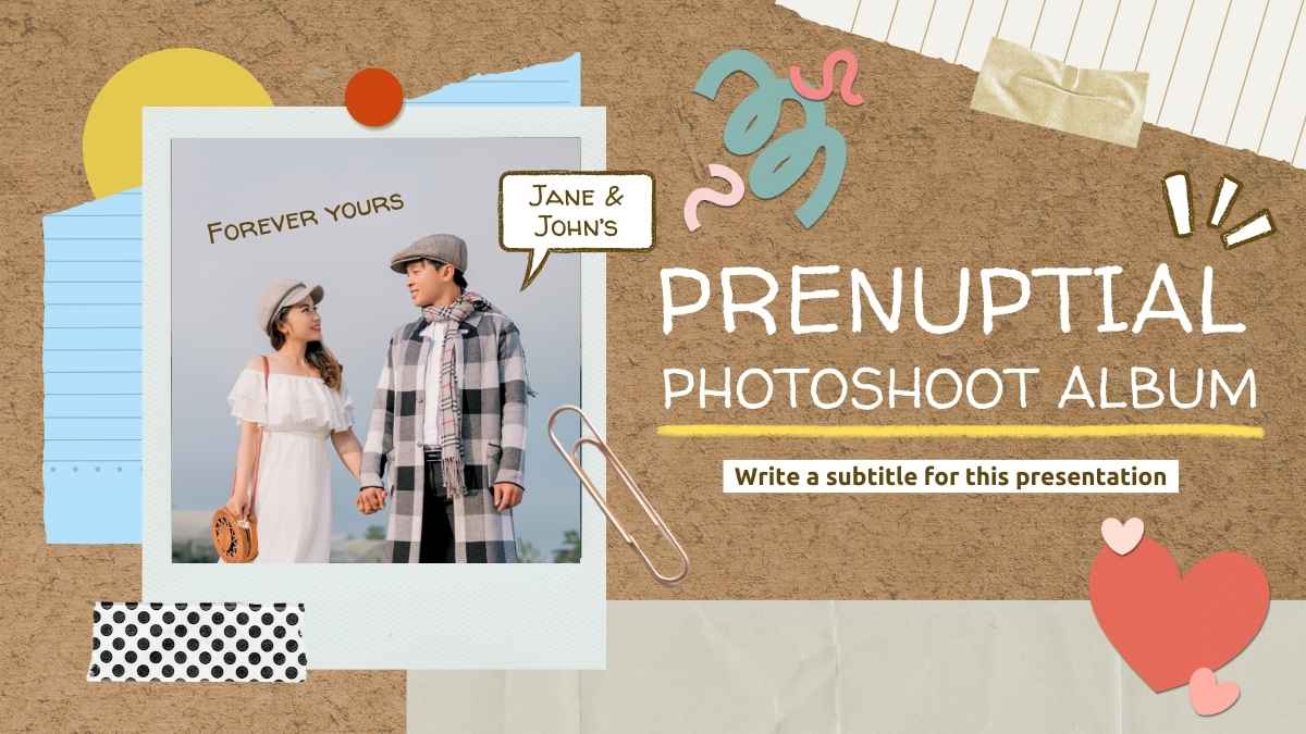 Bulletin Board Prenuptial Photoshoot Album Slides - slide 1