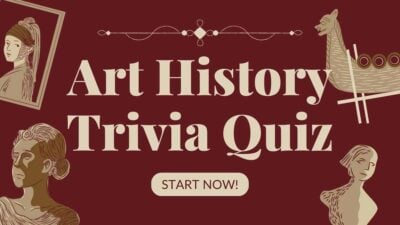 Maroon Art History Trivia Quiz Slides