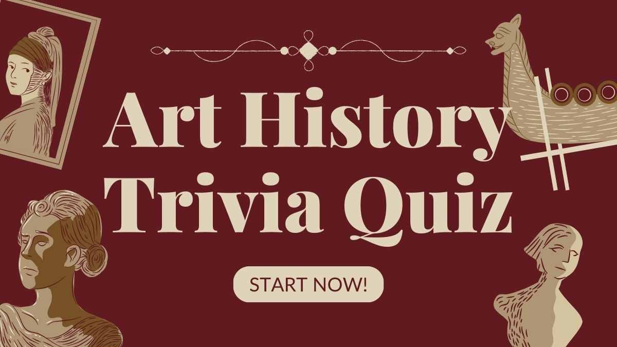 Maroon Art History Trivia Quiz Slides - slide 1