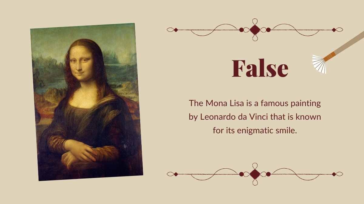 Maroon Art History Trivia Quiz Slides - slide 8