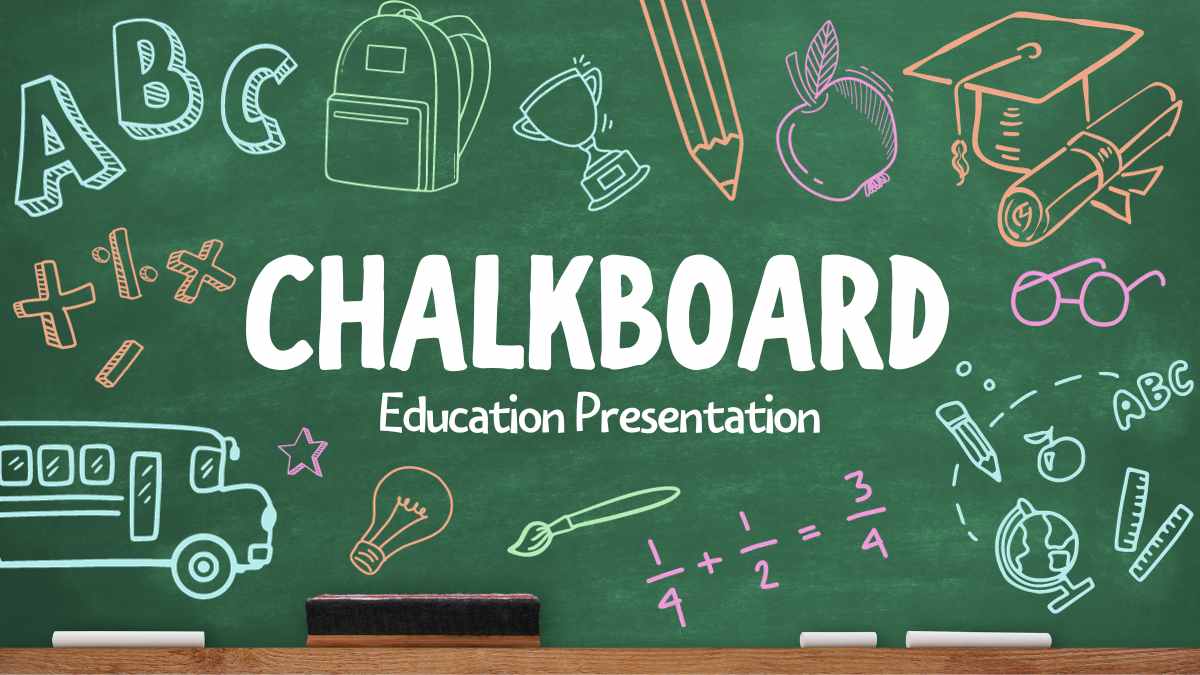 Green Chalkboard Background Slides - slide 1