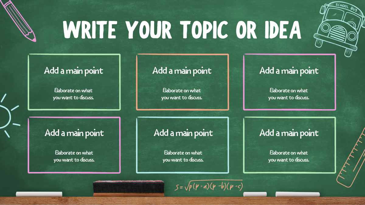 Green Chalkboard Background Slides - slide 12