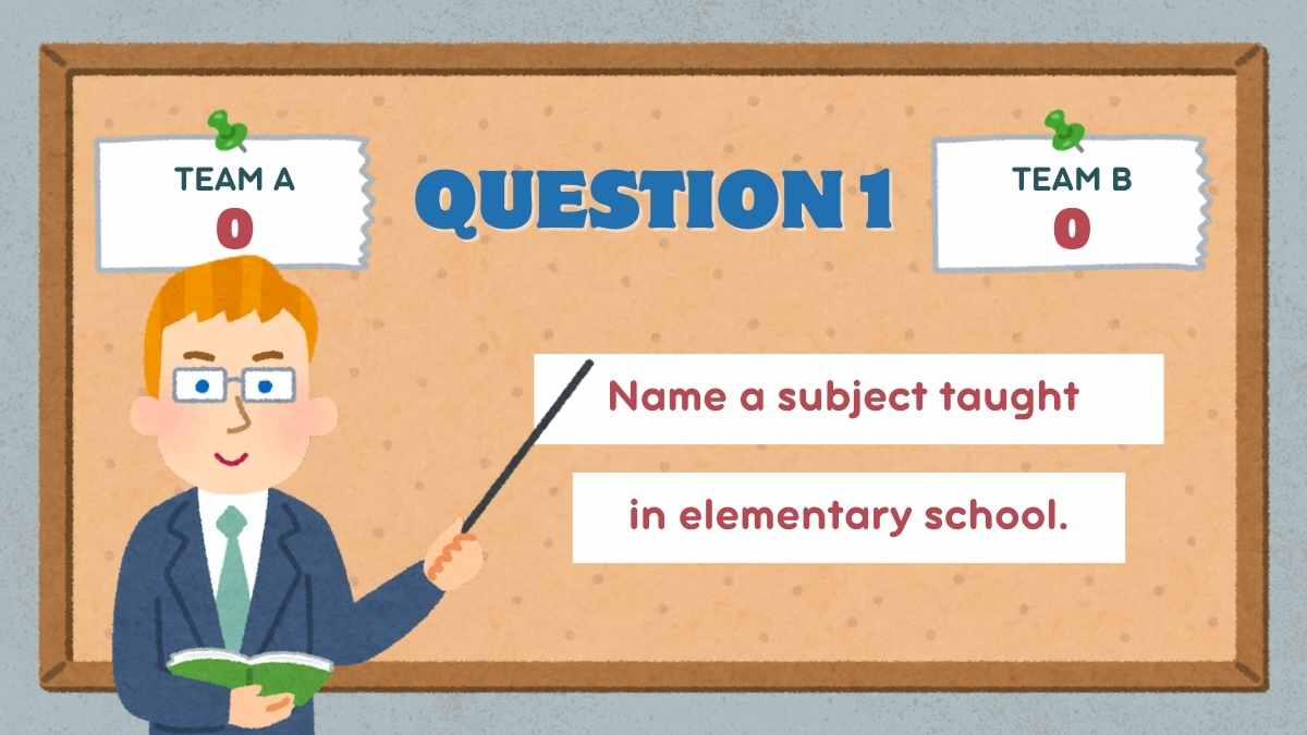 Chalkboard Family Feud Classroom Quiz for Teachers - slide 6