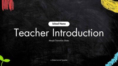 Slides Carnival Google Slides and PowerPoint Template Chalkboard Morph Teacher Introduction Slides 1