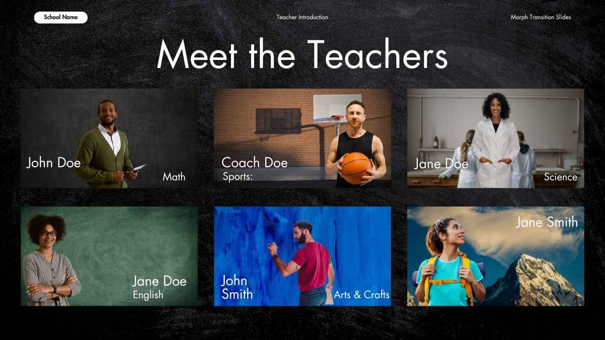 Chalkboard Morph Teacher Introduction Slides - diapositiva 10