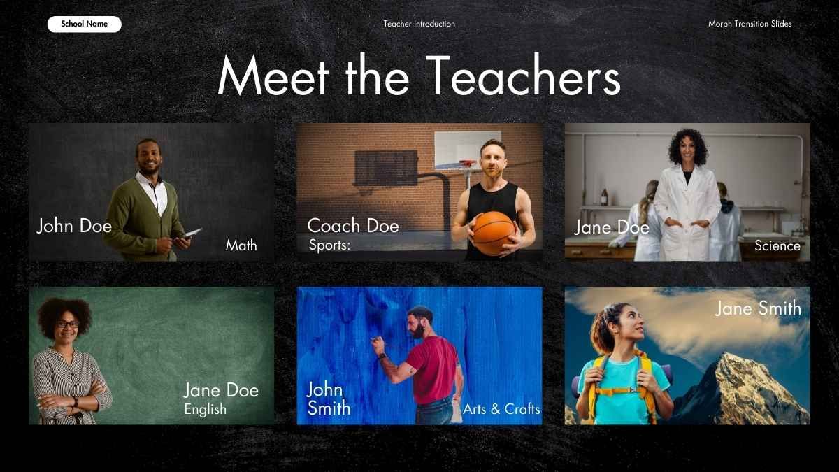 Chalkboard Morph Teacher Introduction Slides - diapositiva 12