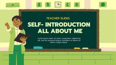 Slides Carnival Google Slides and PowerPoint Template Chalkboard Teacher Self Introduction All About Me Teacher Slides 1