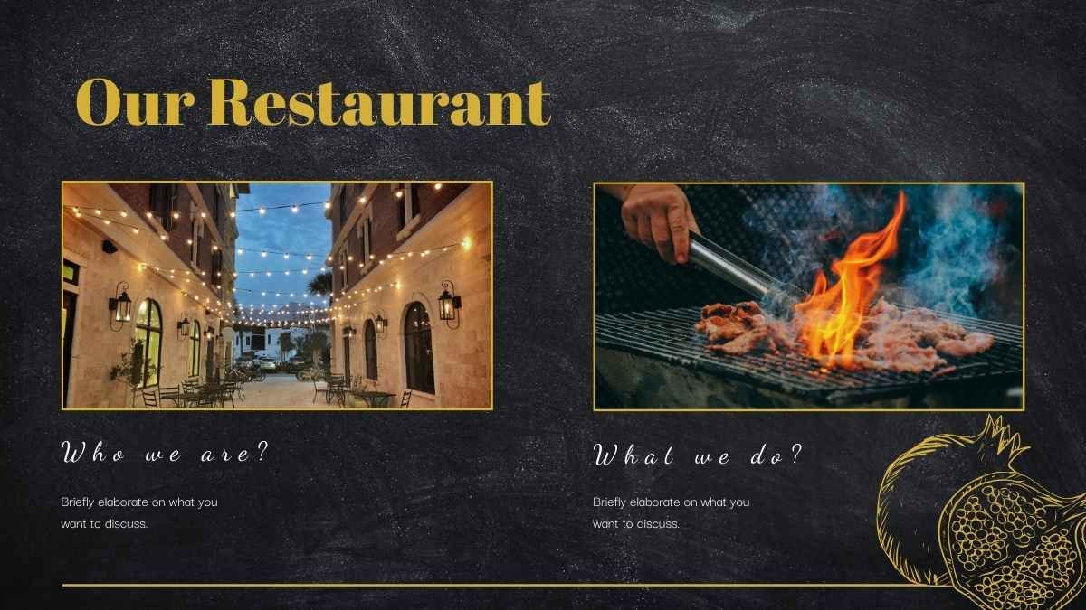 Chalkboard Western Food Restaurant Slides - diapositiva 5