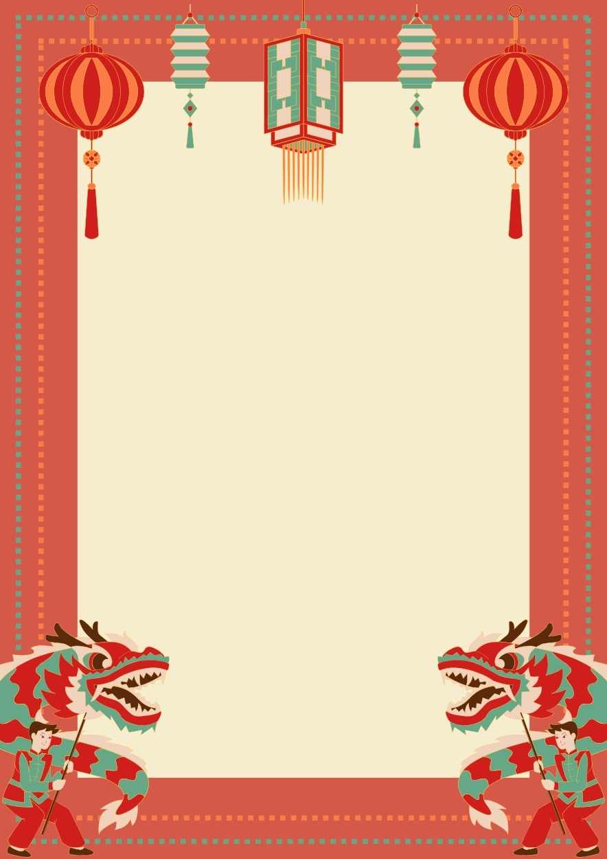 Chinese New Year Border Background Notes - slide 2