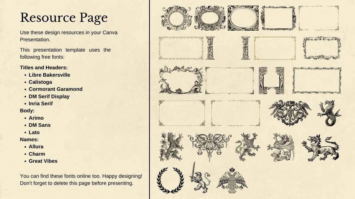 Tema Clássico de Diploma com Bordas e Molduras Elegantes Slides - deslizar 14