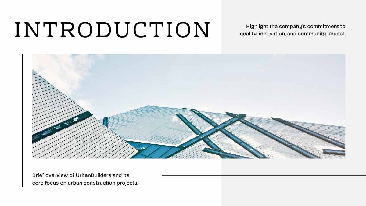 Clean Minimal Urban Construction Company Slides - diapositiva 4