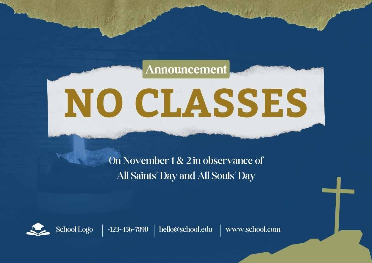 Collage Holiday No Classes Poster - slide 2