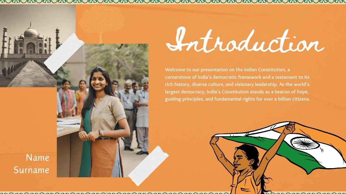 Collage Indian Constitution Slides - slide 2