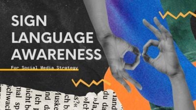 Collage Sign Language Awareness Social Media Strategy Slides