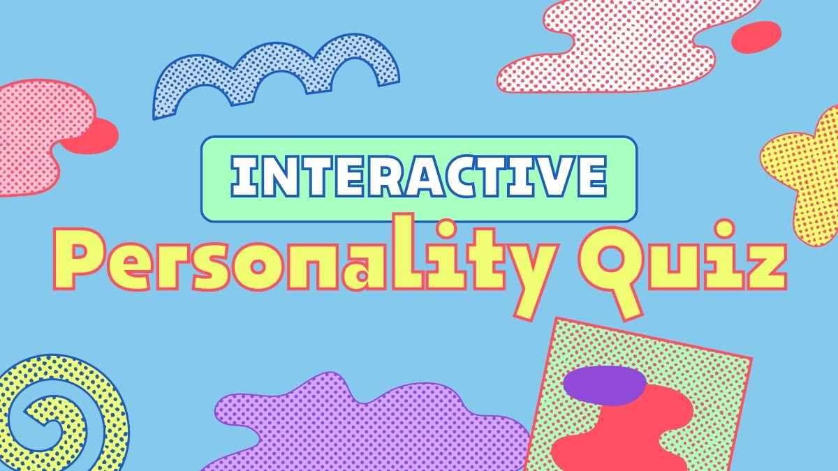 Apresentação de Questionário Interativo de Personalidade Abstrato - deslizar 1