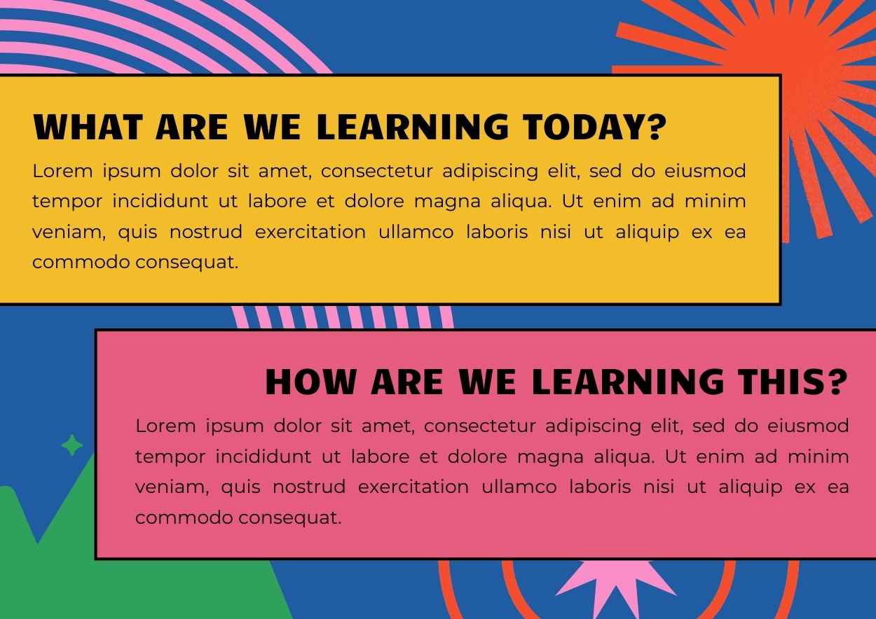 Colorful Daily Class Agenda - slide 3