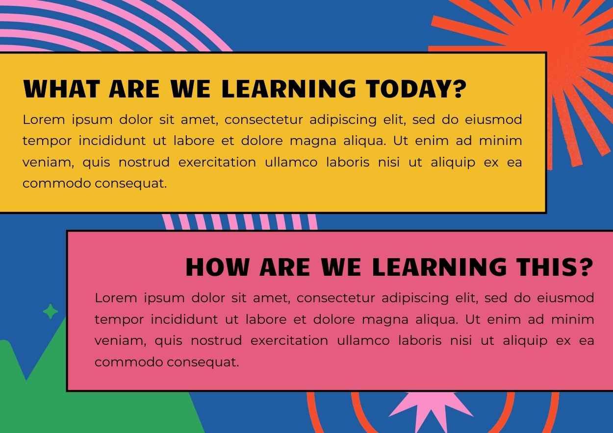 Colorful Daily Class Agenda - slide 4