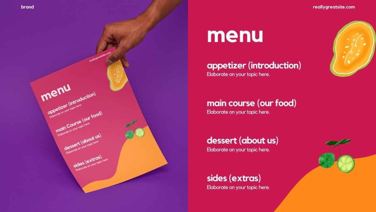 Colorful Illustrated Food and Beverage Brand Slides - slide 2