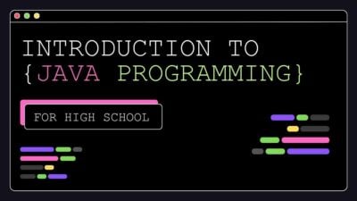 Cool Colorful Introduction to Java Programming for High School