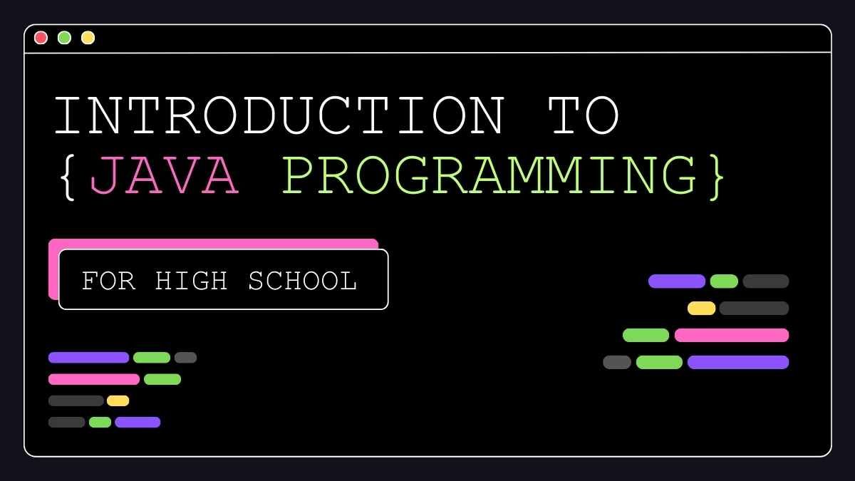 Cool Colorful Introduction to Java Programming for High School - diapositiva 2