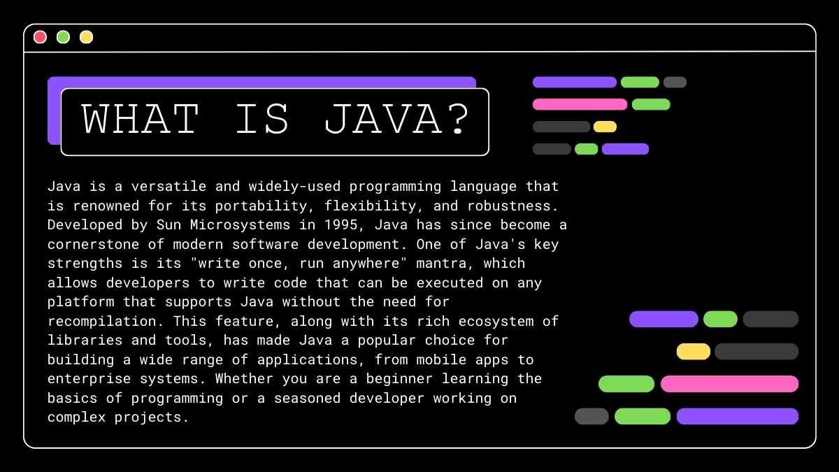 Cool Colorful Introduction to Java Programming for High School - diapositiva 5