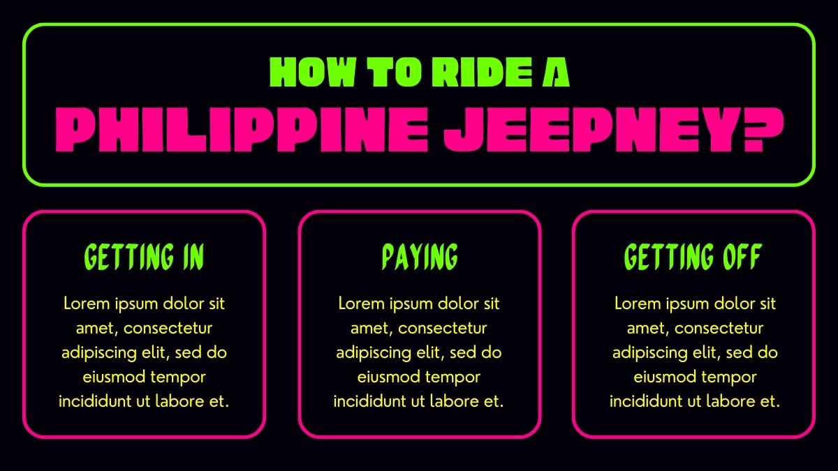 Colorful Jeepney Neon Signs Slides - slide 6