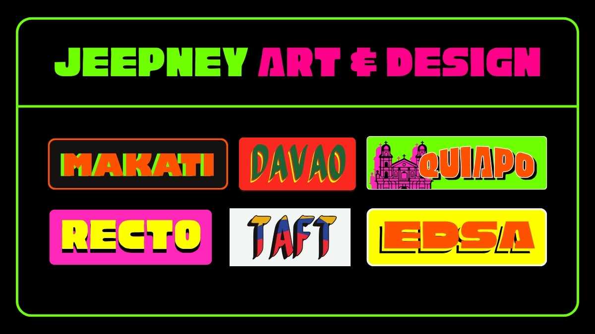 Colorful Jeepney Neon Signs Slides - slide 9