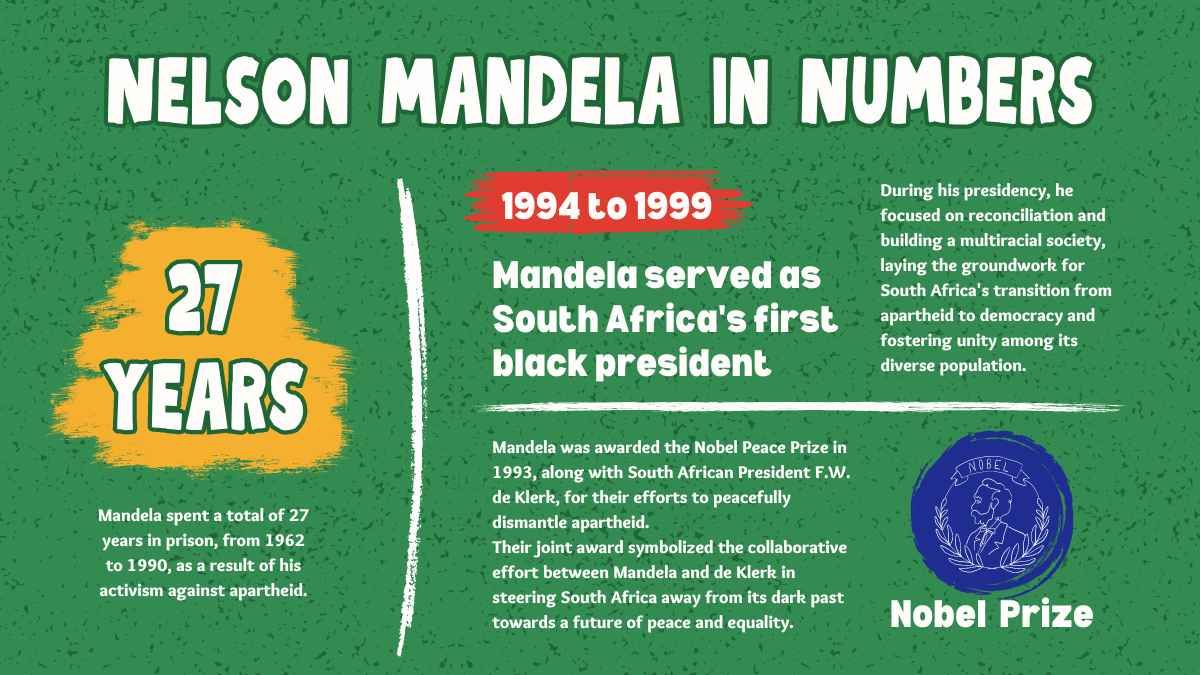 Colorful Nelson Mandela Biography Slides - diapositiva 13