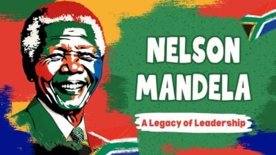 Colorful Nelson Mandela Biography Slides