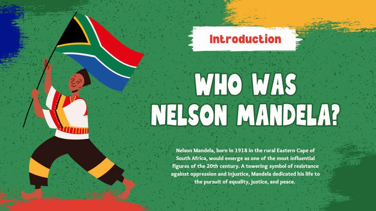 Colorful Nelson Mandela Biography Slides - slide 2