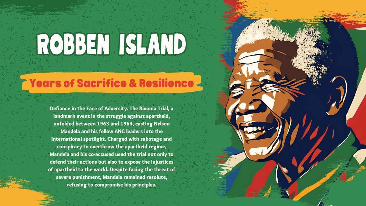 Colorful Nelson Mandela Biography Slides - diapositiva 4