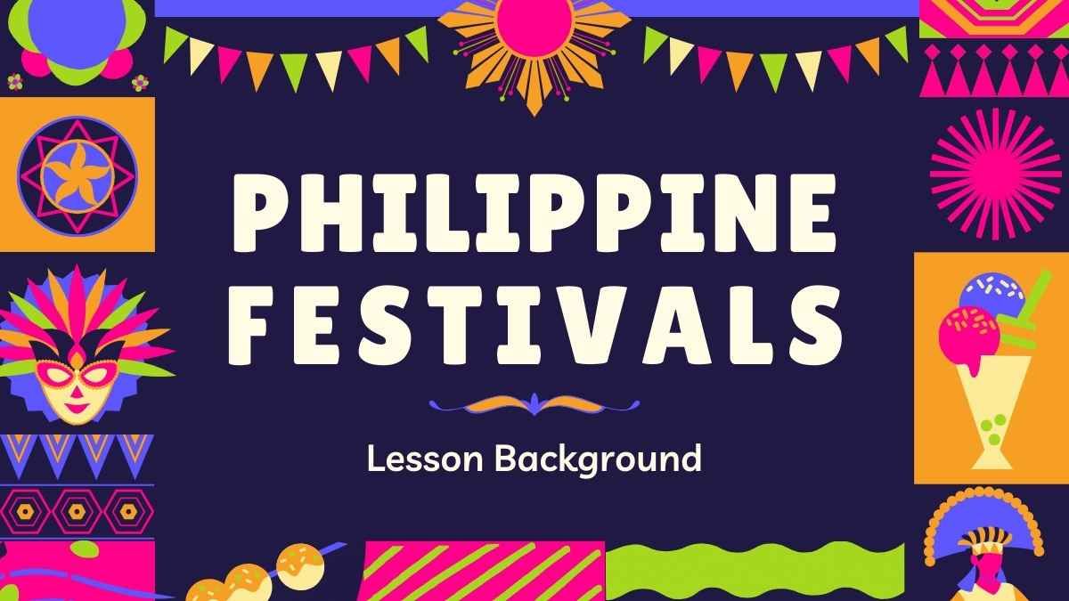 Colorful Philippine Festival Lesson Background - slide 1