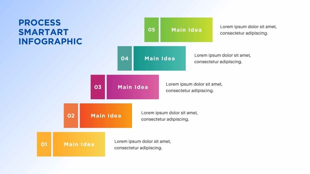 Colorful Process SmartArt Infographic - slide 3