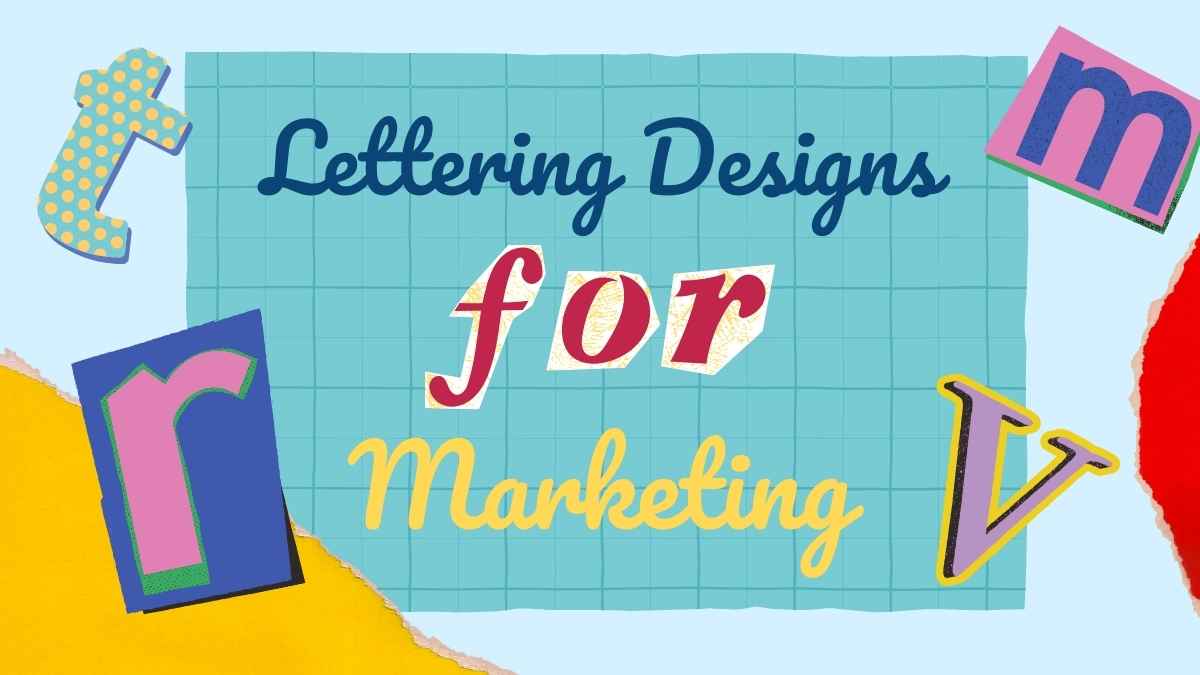 Scrapbook Lettering Designs for Marketing Slides - slide 1